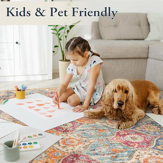 3x5 Lahome Moroccan Trellis Washable Small Area Rug