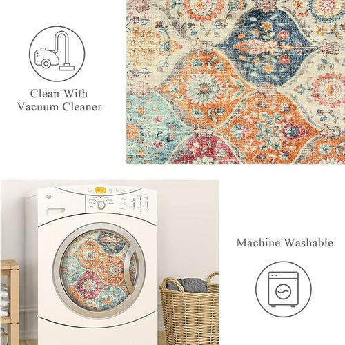 3x5 Lahome Moroccan Trellis Washable Small Area Rug