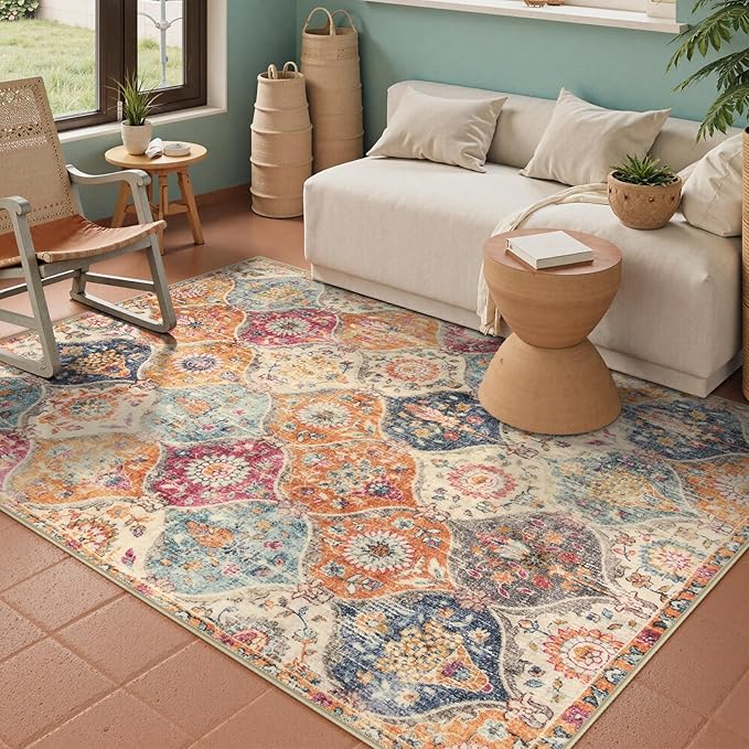 3x5 Lahome Moroccan Trellis Washable Small Area Rug